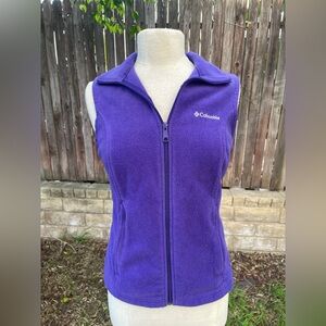 Columbia Women's Purple Fleece Vest Small outdoor comfy cabin fall